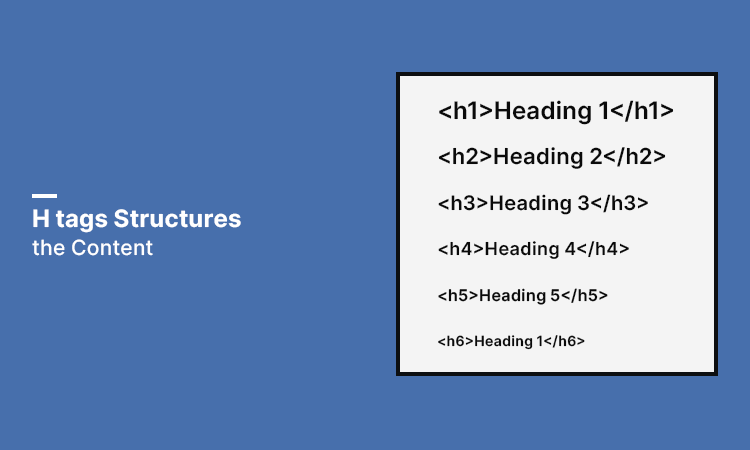 H tags Structures the Content