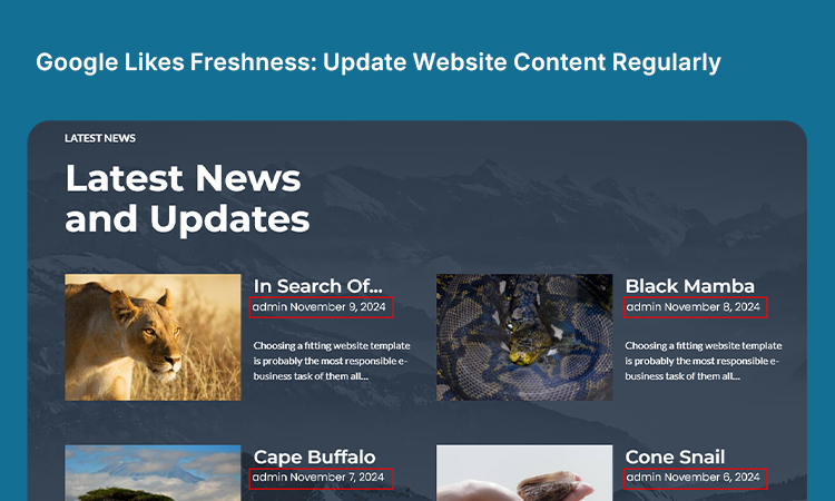 Google Likes Freshness: Update Website Content Regularly