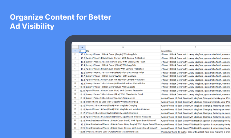 Organize Content for Better Ad Visibility