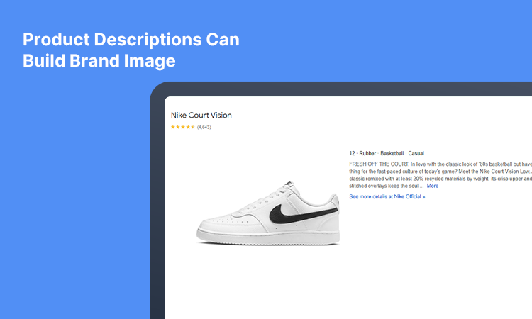 Product Descriptions Can Build Brand Image